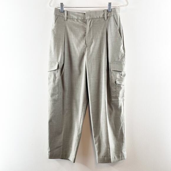 Madewell The Petite Turner Tapered Cargo Pants in Yarn Dye Gray 4 Petite - Picture 4 of 10